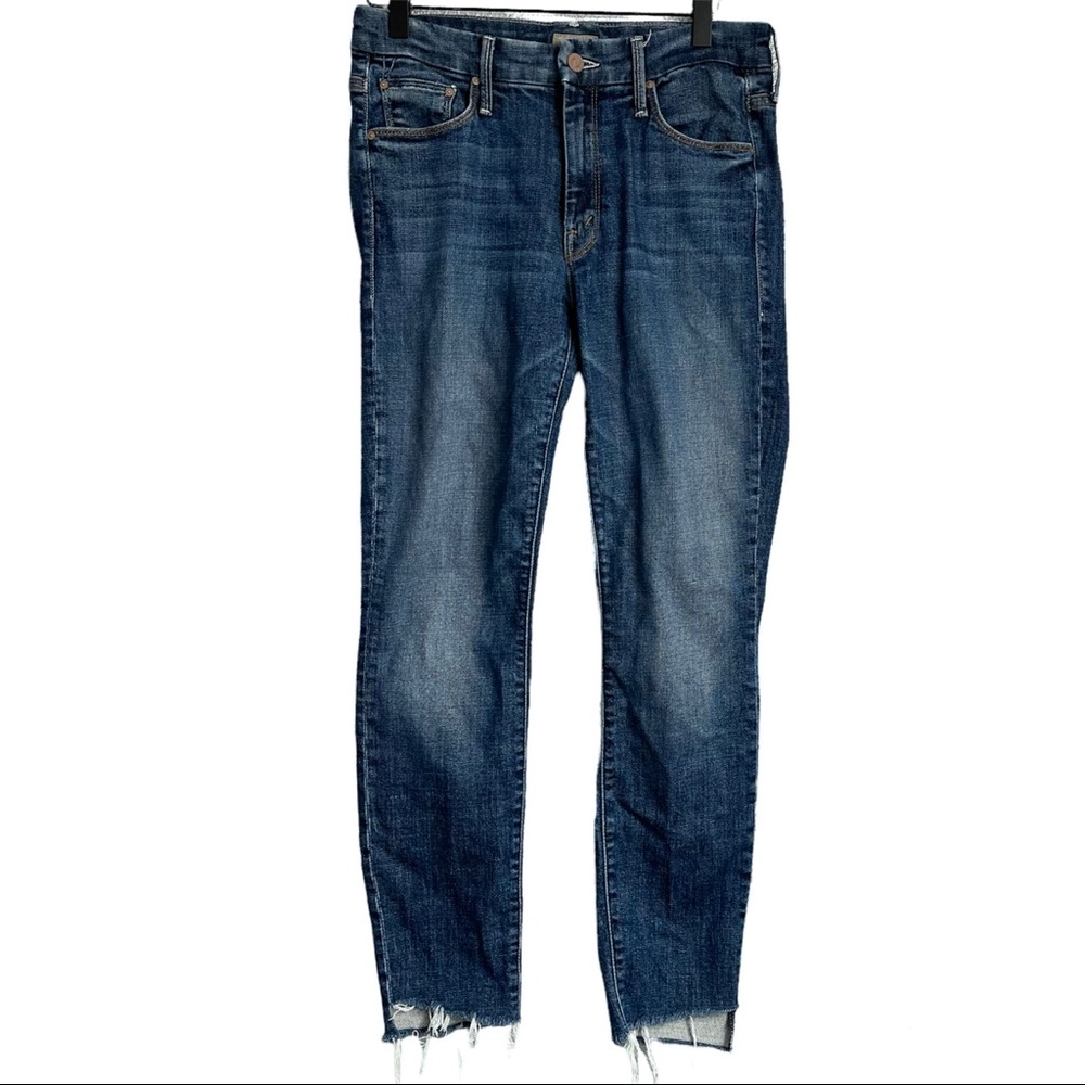 MOTHER Looker Ankle Step Fray Jeans in CAN'T LEAVE IT ALONE SIZE 26 - Picture 5 of 14